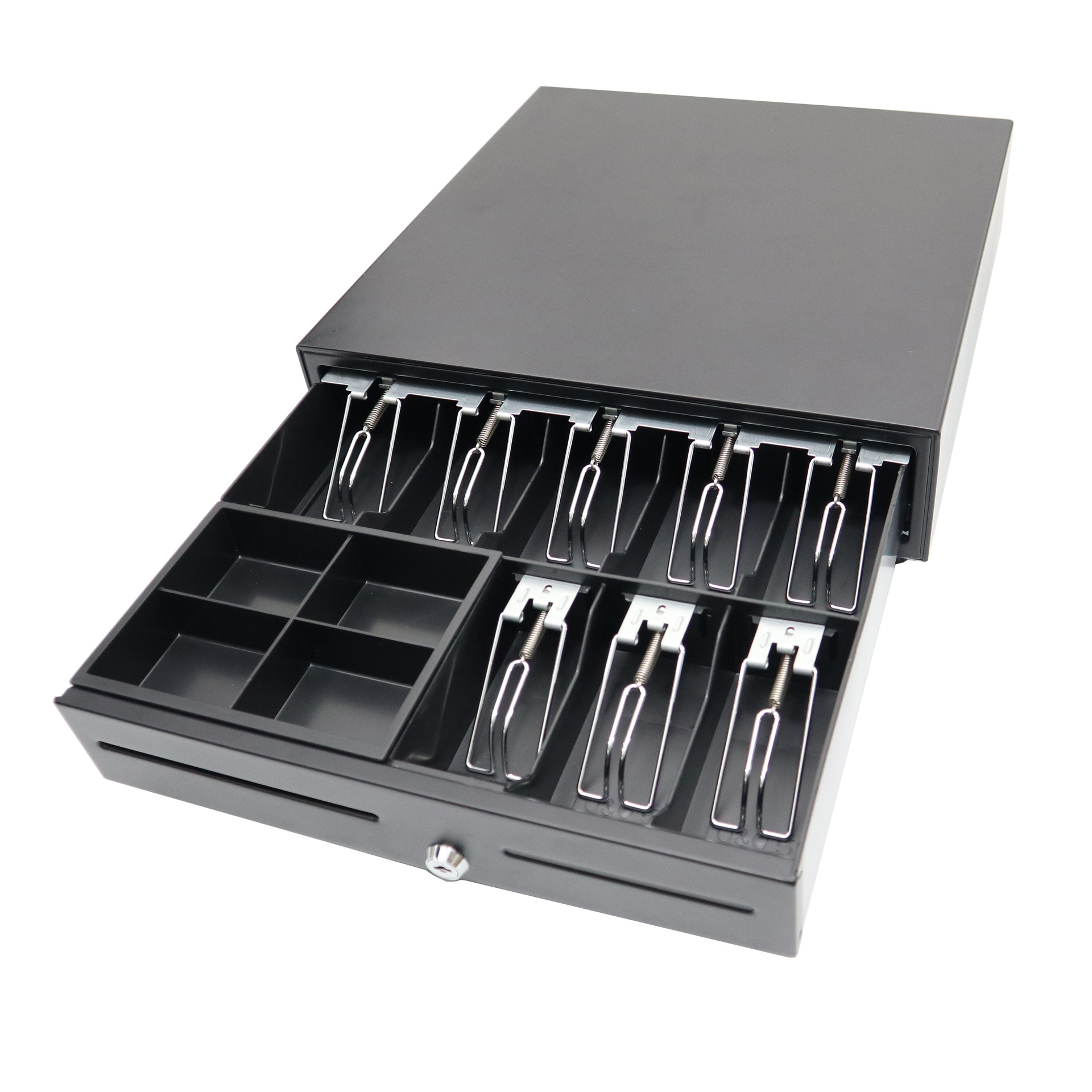 博强钱箱工厂批发bq400ah八纸币金属收银箱超市收钱箱抽屉式钱柜