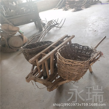 老式手推车民俗老物件怀旧留念老木车独轮车旧农具老木板车农家院