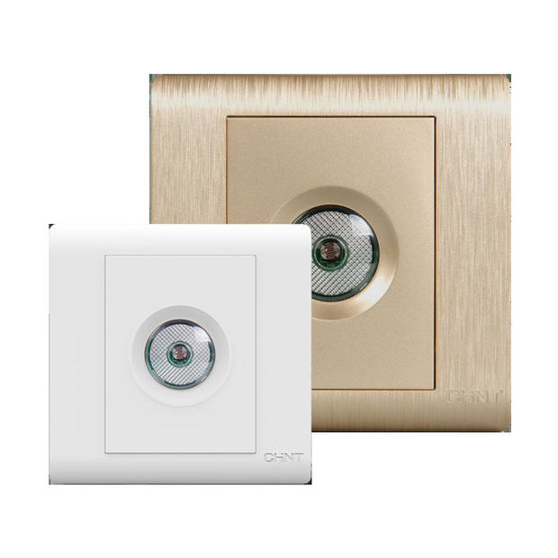 正泰声光控开关楼道智能感应开关86型面板声控开关延时开关白金黑