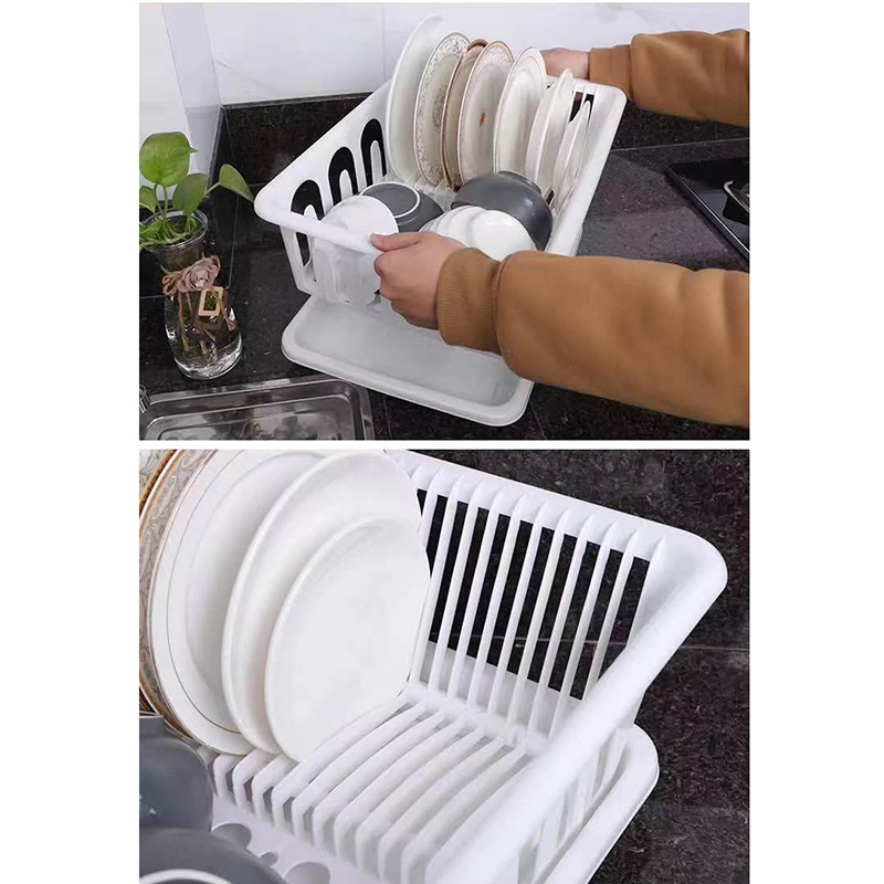 Draining Countertop Drainage Dish Draining Rack Kitchen Sink Dishwashing Plate Chopsticks Dish Plastic Dish Rack Tableware Storage 0594