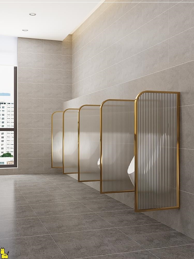 小便器隔断板虹玻璃卫生间隔断酒店小便池挡板写字楼公共厕所隔板