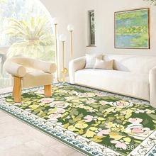 客厅地毯法式田园轻奢高级网红毛绒跨境专供卧室床边毯垫rugs