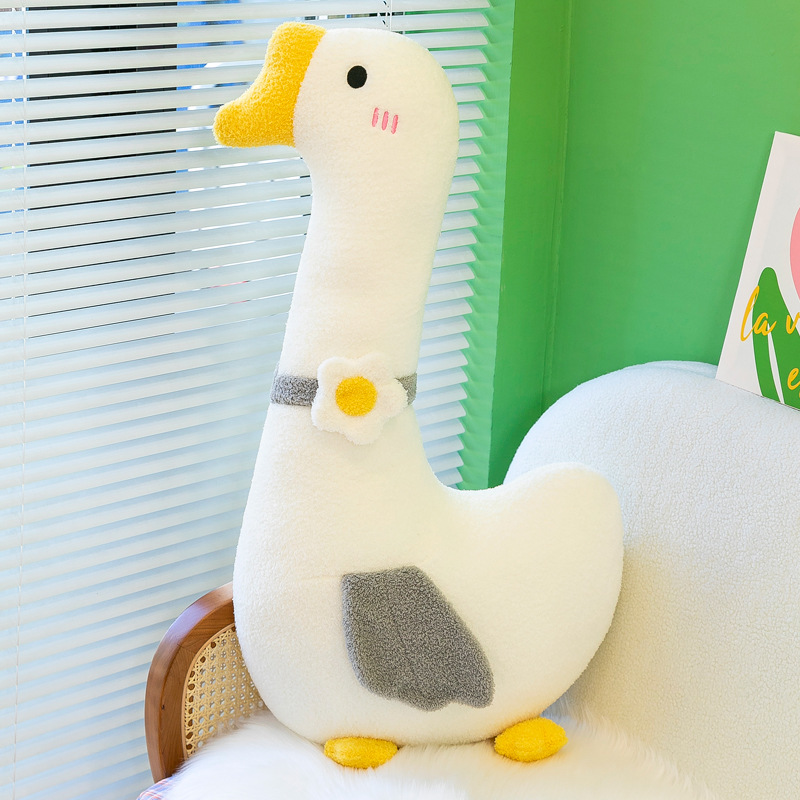 Cloud Big White Geese Plush Toy Leg Clip Sleeping Long Pillow Bed Pillow Doll Ragdoll Gift Wholesale