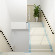跨境美式loft水管楼梯扶手铁艺工业风楼梯把手水管家用式门把手直