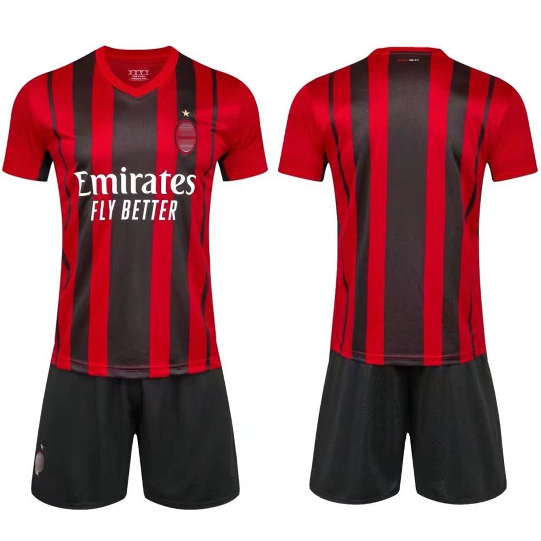 21-22ac米兰主场足球服22卡卡11号伊布成人儿童比赛训练队服套装