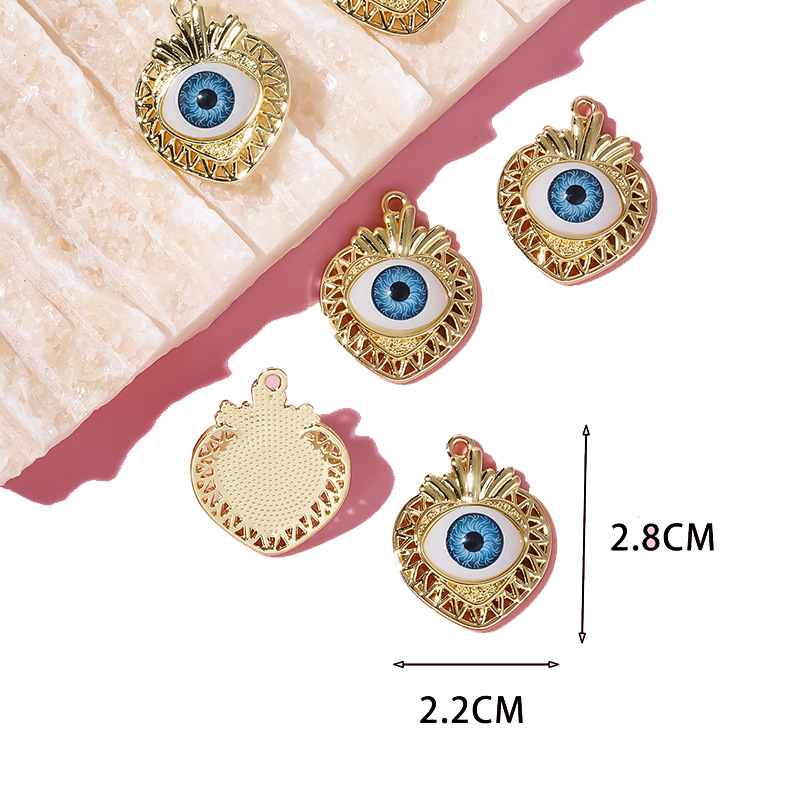 European and American Fashion Hot Love Devil's Eye Pendant Personality Alloy Pendant DIY Ornament Factory Direct Sales