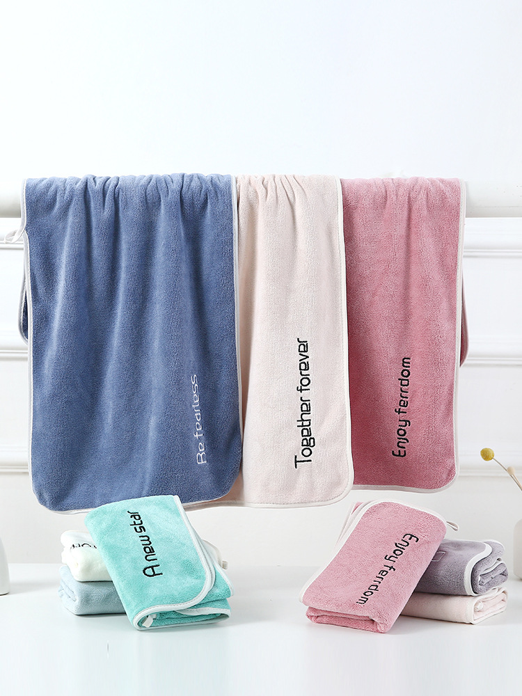 2 towels fast water absorption ratio pure cotton soft household and face wash bath towel face towel men and women head wiping dry hair no lint