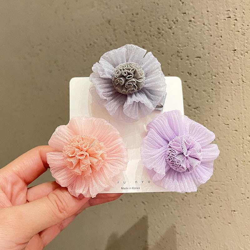 儿童可爱花朵发夹网红发饰女童宝宝发卡女孩刘海夹子diy手工头饰