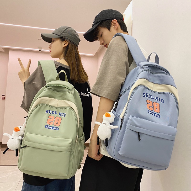 Backpack Wholesale 2023 New Junior and Middle School Students Schoolbag Women's Casual Simple College Student Trip Backpack