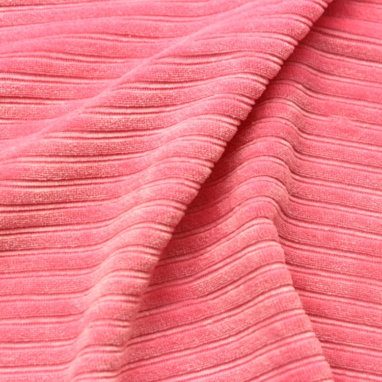 涤氨纶7x2抽条天鹅绒弹力坑条灯芯绒布横抽条仿棉绒天鹅绒布面料