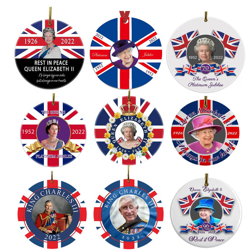 查理二世英国女王伊丽莎白亚克力挂件车挂装饰品家居装饰纪念挂件