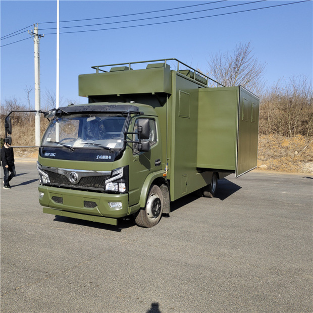 厢式移动餐车 大轴距大空间带中央空调宴席车 野外工程餐饮住宿车