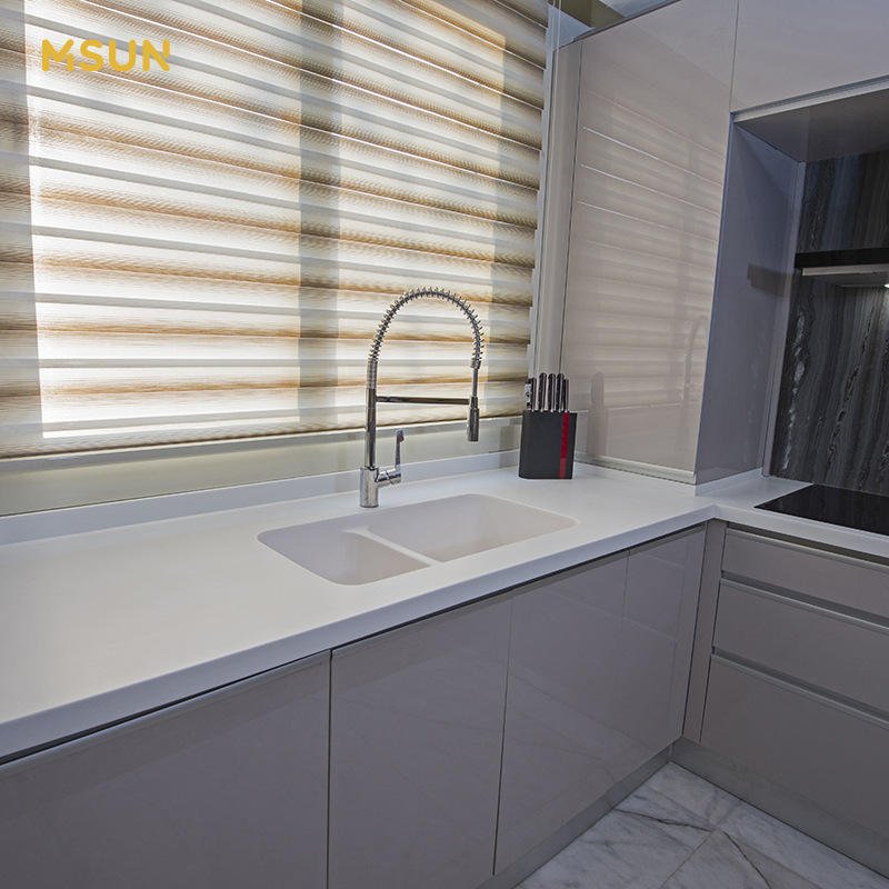 铭尚整体橱柜门定 制装修厨房橱柜门实木石英石轻奢全屋定 做家具