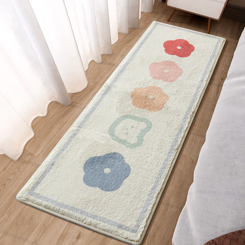 Simple Cartoon Household Machine Washable Cashmere Carpet Lovely Bedroom Bedside Blanket Girl Heart Fluff Living Room Coffee Table