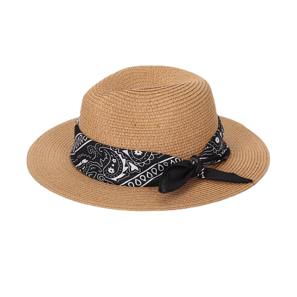 Hot Sale Summer Straw Hat Summer Women's Korean-Style Outdoor Sunshade Beach Vacation Straw Big Brim Foldable Broad-Brimmed Hat