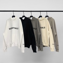 FEAR OF GOD FOG ESSENTIALS胶印新款字母连帽卫衣男高街潮牌帽衫