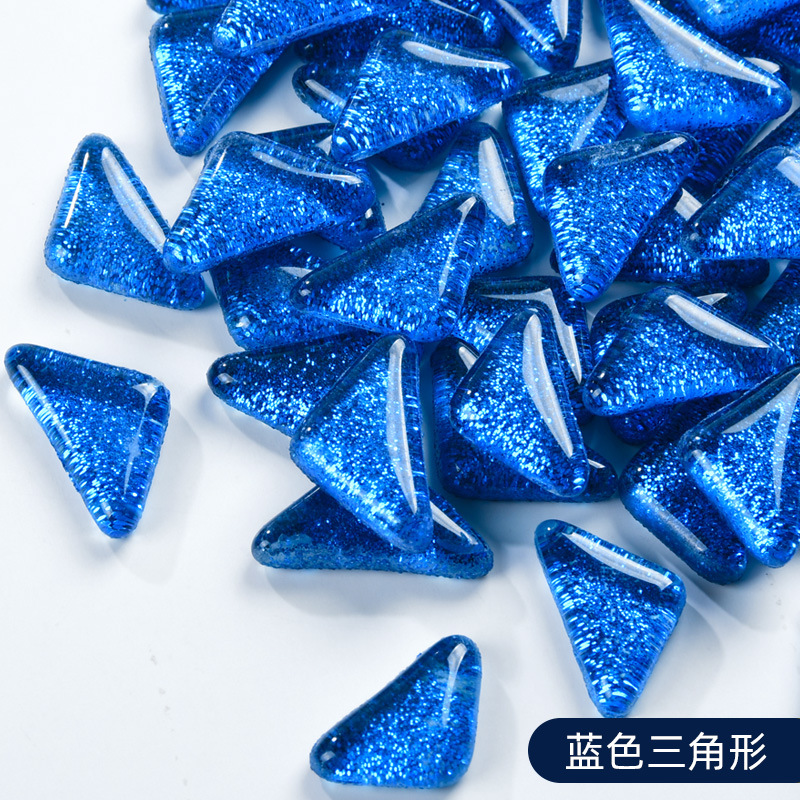 Glitter Mosaic Loose Crystal Free Stone DIY Handmade Material Parent-Child Children Creative Collage Colored Glass