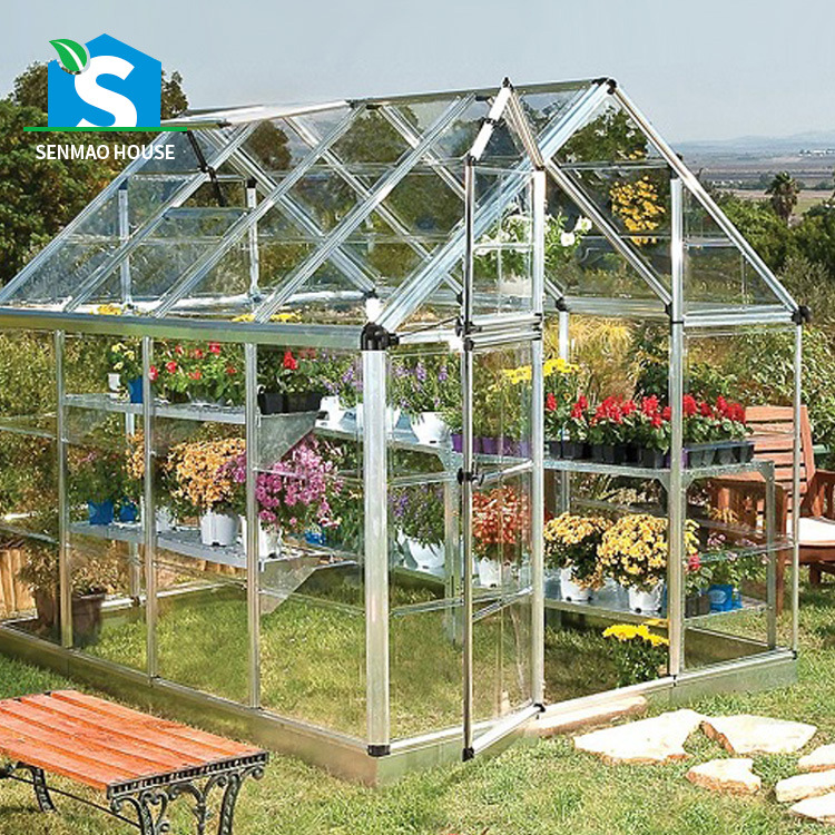 铝合金温室花房花园暖房小花棚跨境专供花房pc板阳光房多肉种植篷