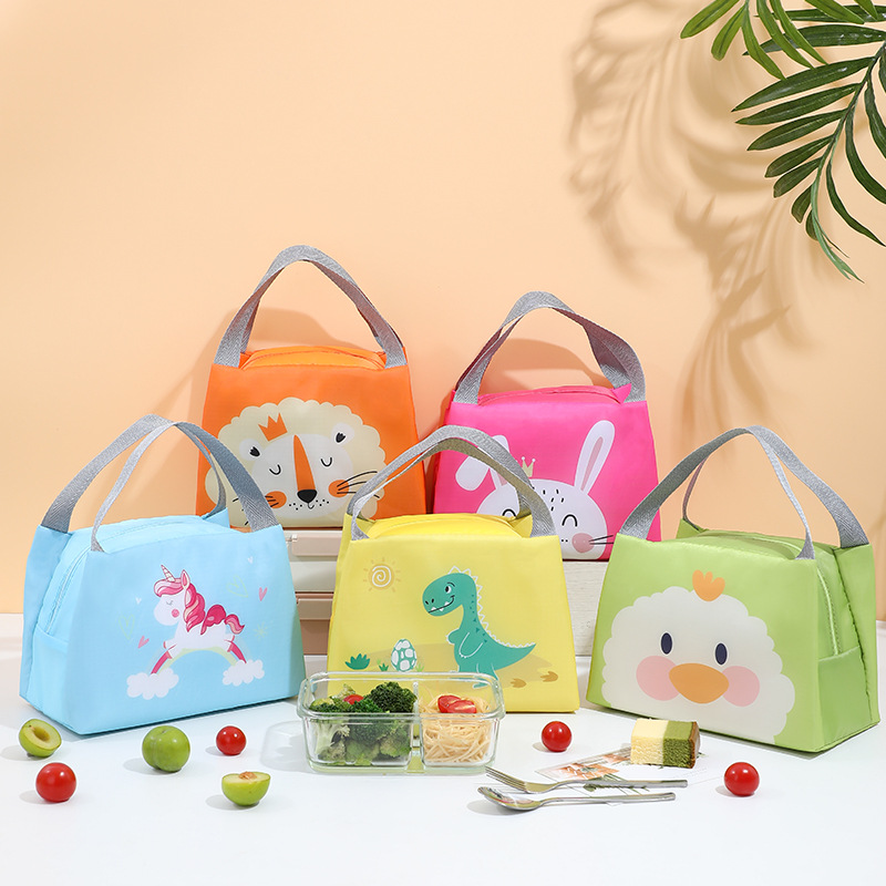 New Large Capacity Portable Insulated Bag Lunch Box Bag Wholesale Korean Cartoon Cute Pet Lunch Bag Small Thermal Bag