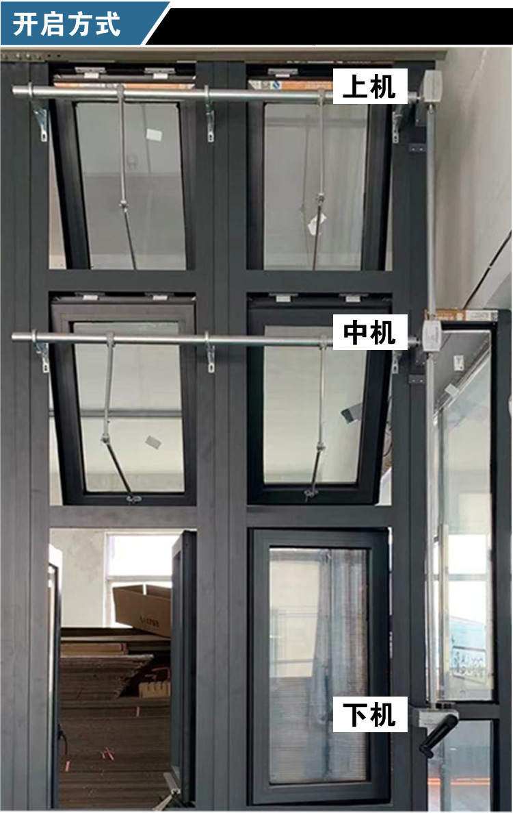 手摇开窗器曲臂关窗一拖多平开窗内开上悬窗高窗手动闭窗机推窗