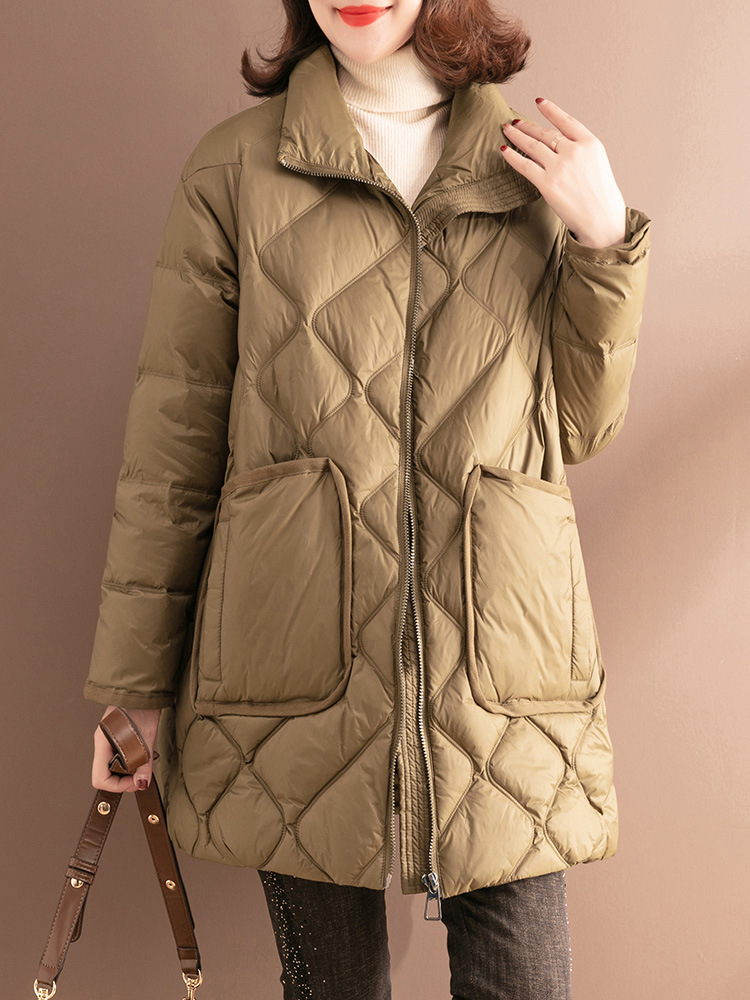 中薄长羽绒服