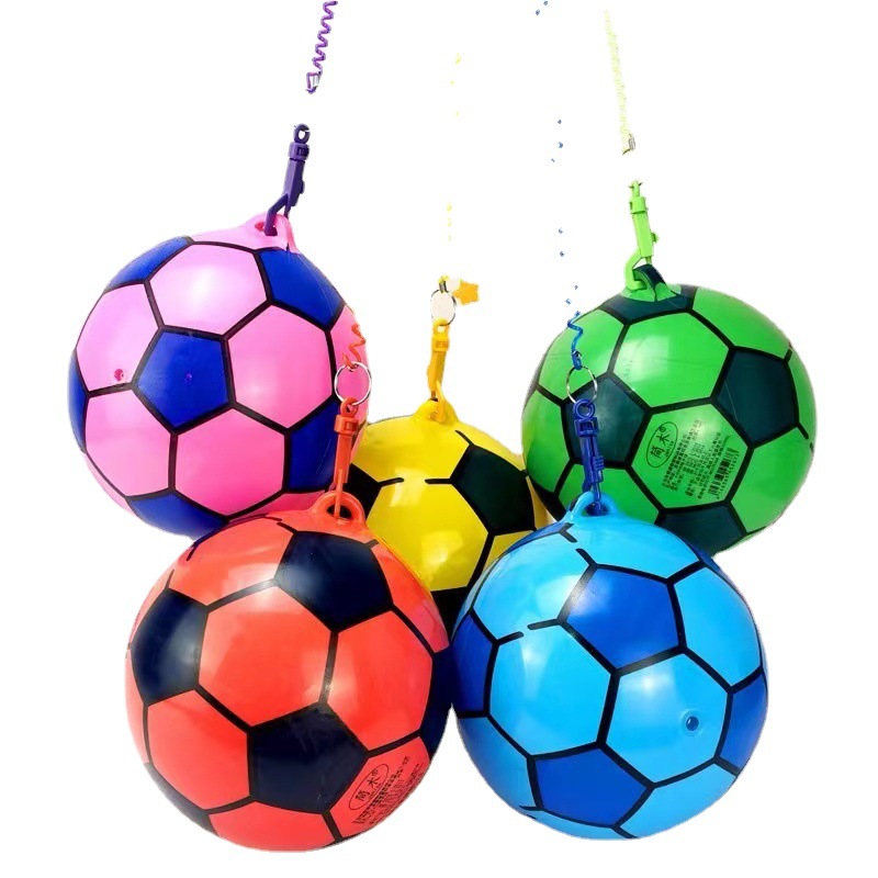 Luminous Chain Fitness Ball Internet Celebrity Football Basketball Flash Racket Ball Children's Educational Inflatable Toys Wholesale