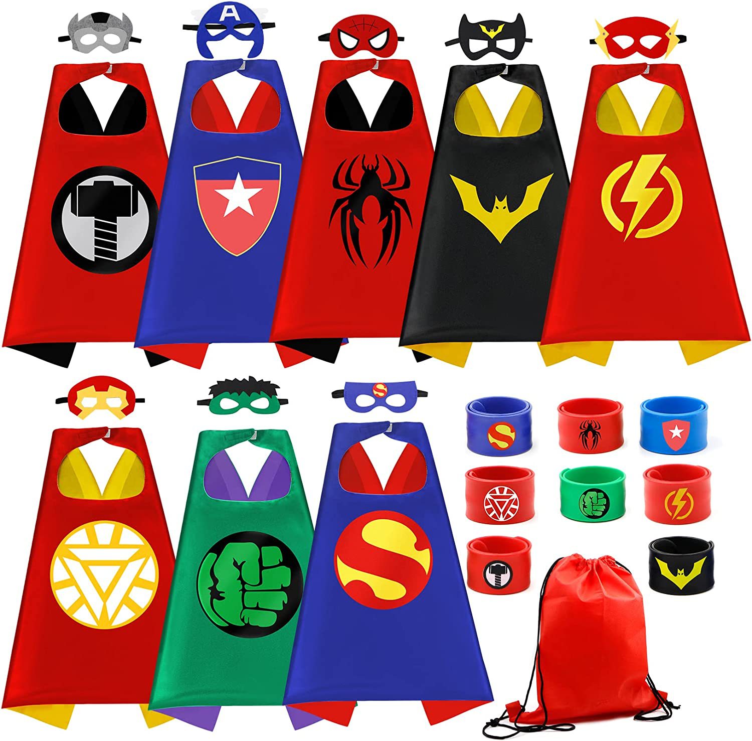 现货批发超级英雄儿童披风男万圣节斗篷美国队长超人披风演出道具