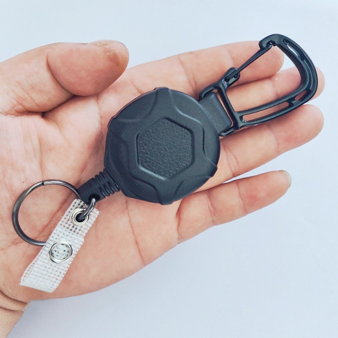 高弹力加粗钢丝绳高回弹承重好伸缩钢丝绳防丢防盗钥匙扣易拉扣