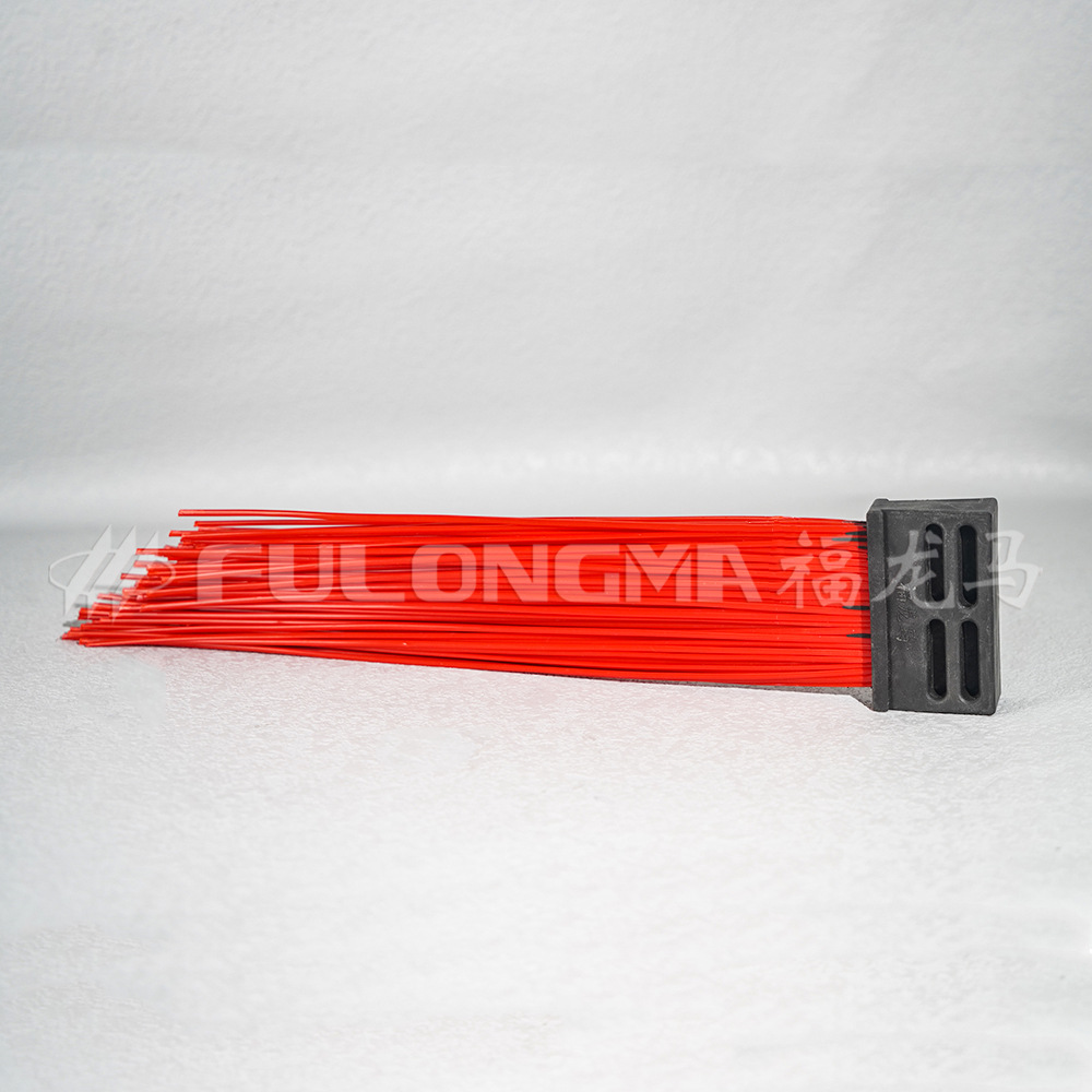 福龙马环卫扫路车洗扫车原厂红色耐磨扫把全塑方扫刷刷丝配件批发