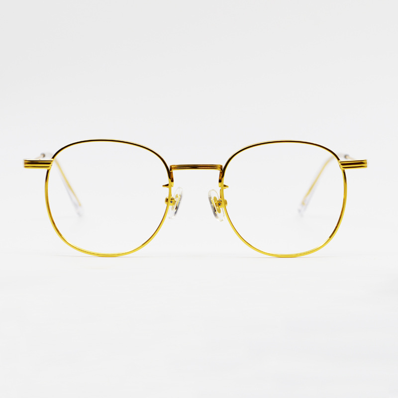 纯钛近视眼镜架男女款超轻时尚椭圆框个性文艺韩版成品光学眼镜框