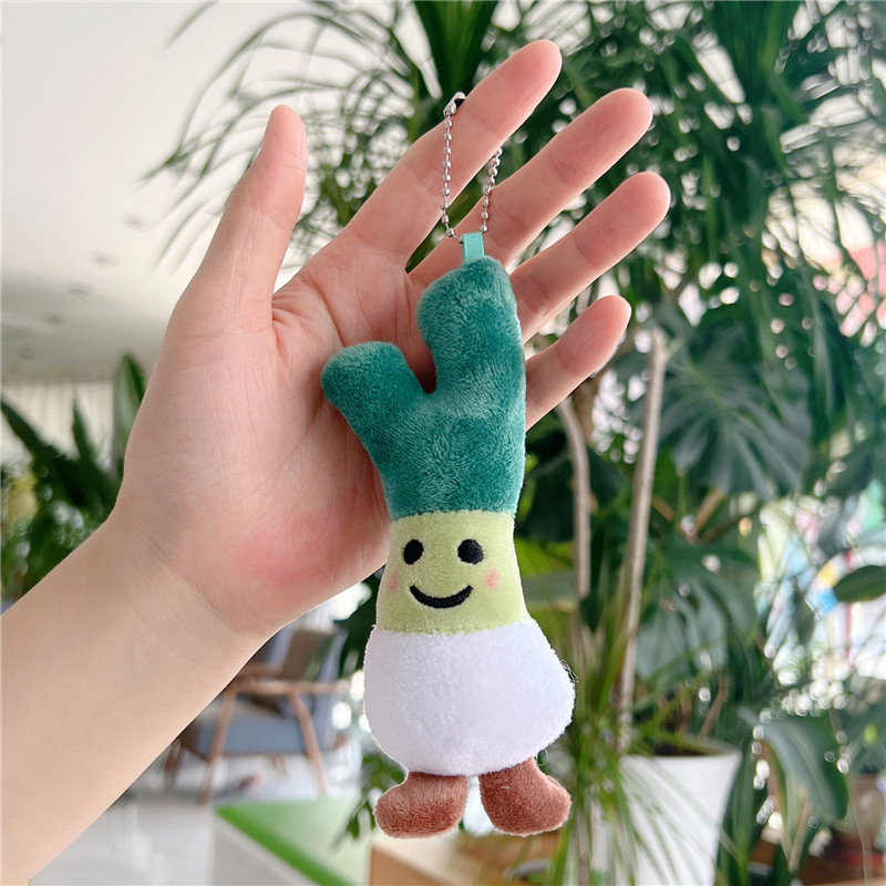 Creative Shape Cute Vegetable Doll Small Pendant Broccoli Cabbage Corn Bamboo Shoots Green Chinese Onion Plush Toys Wholesale