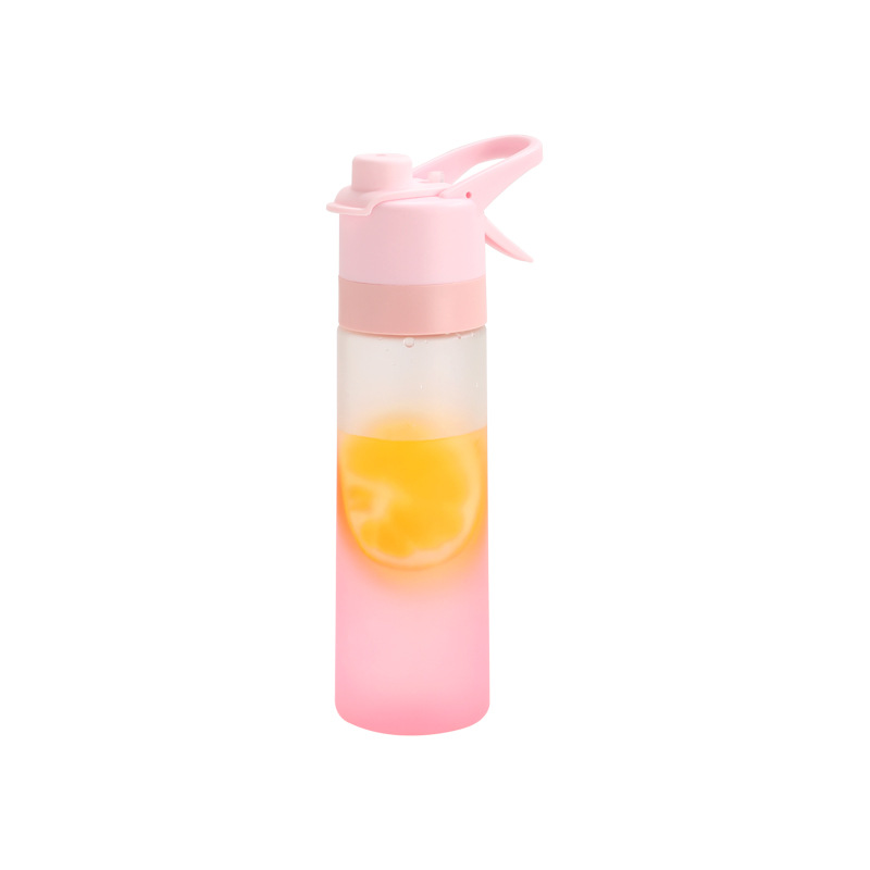 New Gradient Matte Water Cup Net Red High Color Spray Sports Water Cup Men and Women Water Spray Plastic Cup Gift Cup