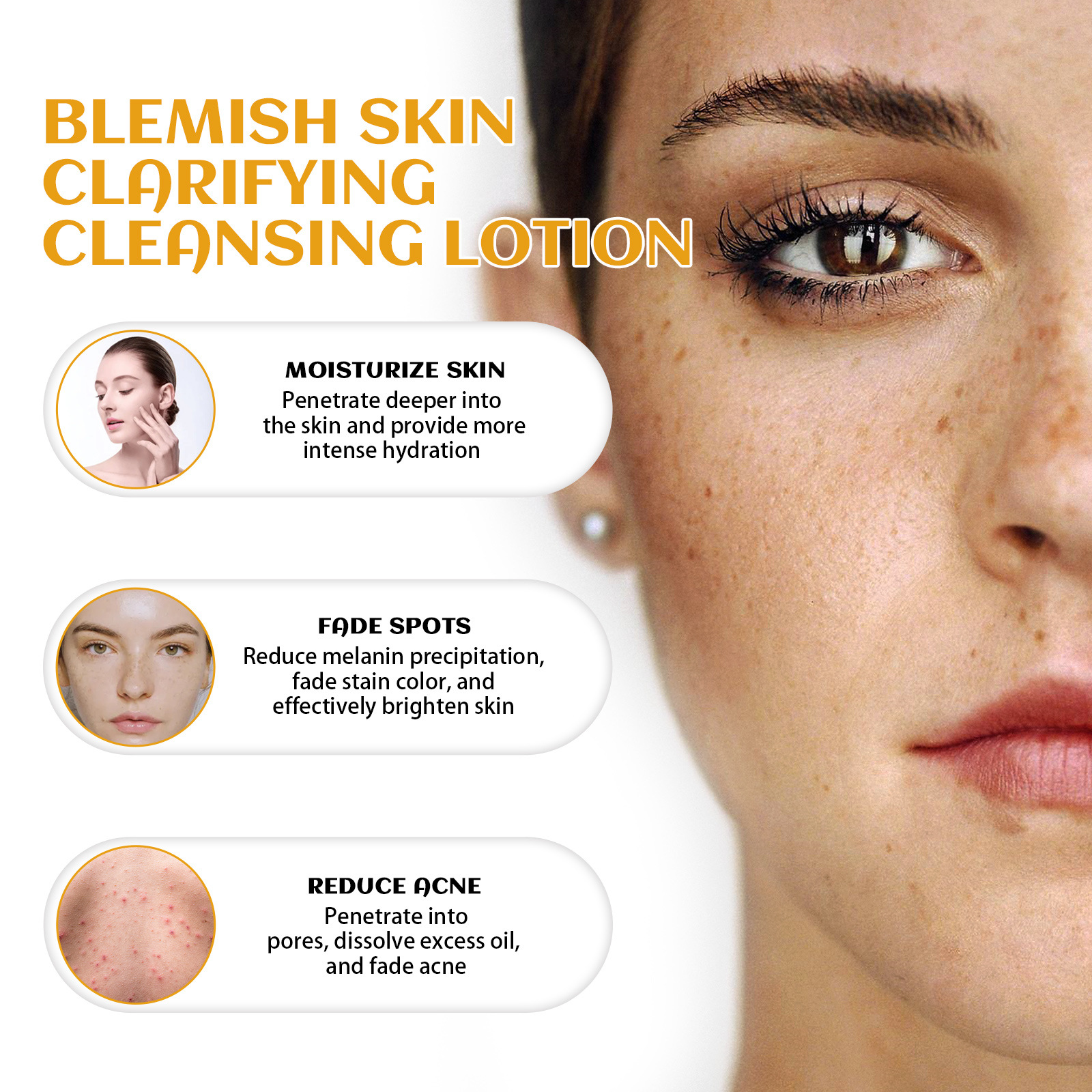 Eelhoe Spot Cleansing Facial Cleanser Deep Cleansing Facial Body Skin Fading Spot Whitening Brightening Skin