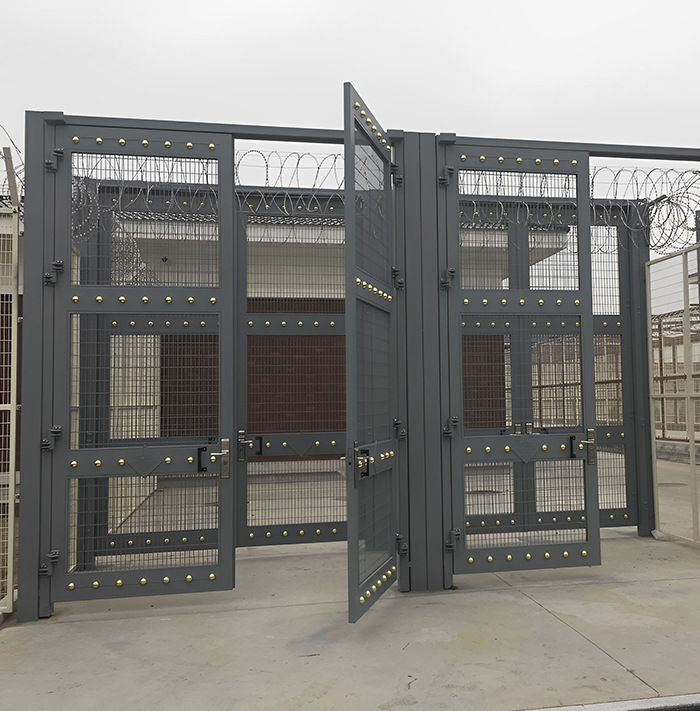 厂家供应监狱大门拘留所看守所门多点式电动平移门 监狱监舍门