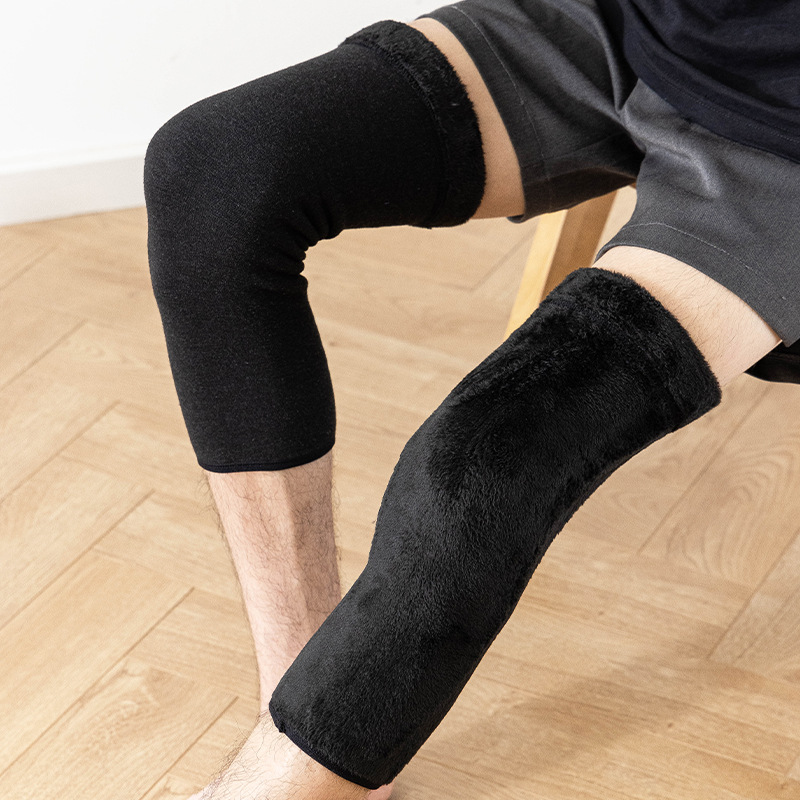 冬季新款防寒保暖护膝 加绒加肥男女护腿 膝盖关节老寒腿加长批发