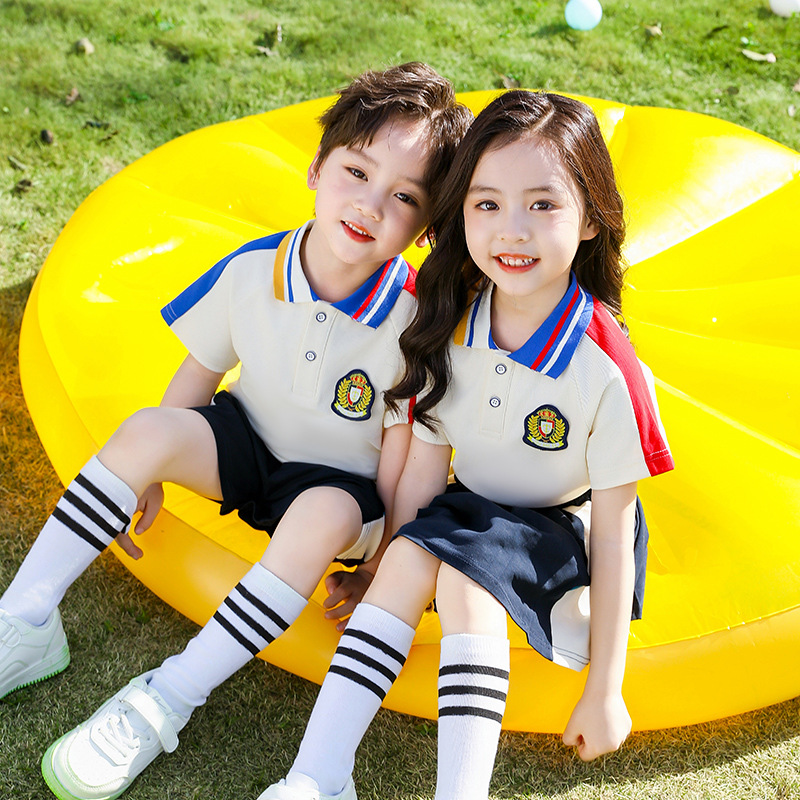 小学生班服套装夏季幼儿园毕业服夏天儿童校服一年级夏装运动服装