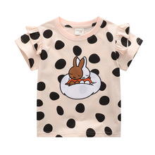 新款夏季童装  米菲兔女童t恤 欧美潮牌风格 儿童棉短袖童装 厂家