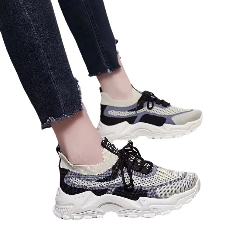 Women's Shoes Summer New Women's Daddy Shoes Trendy Women's Shoes Flying Woven Breathable Sneakers Trendy Shake Fast Hot Selling Wholesale