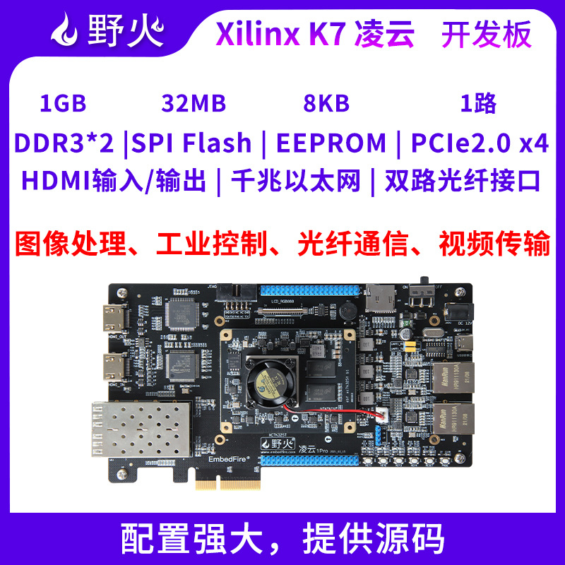 野火FPGA开发板 XILINX Kintex-7 K7开发板XC7K325T 视频图像处理