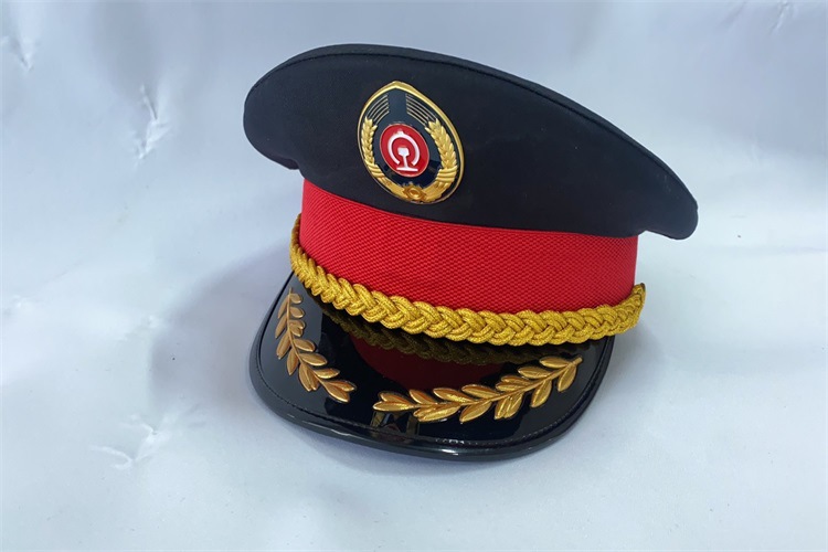 新款铁路帽保安帽 铁路学院大檐帽高铁大沿帽地铁工作大盖帽工厂