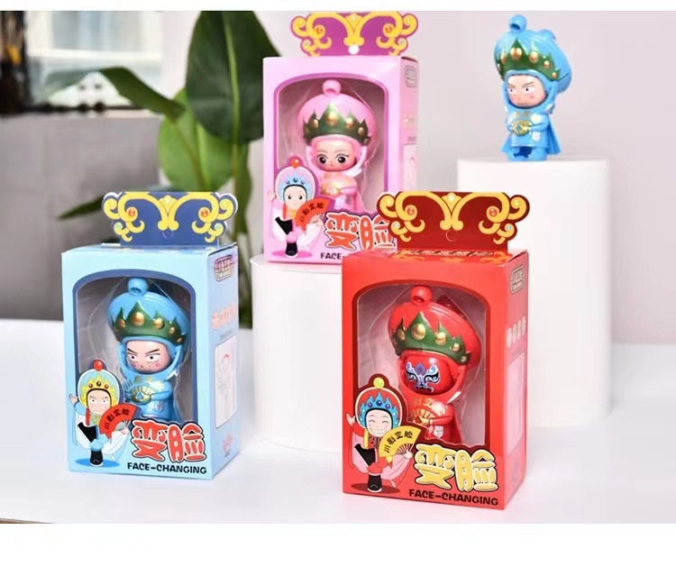 Sichuan Opera Face Changing Doll Toy Chinese Style Characteristic Souvenir Sichuan Facial Makeup Doll Kindergarten Creative Gift