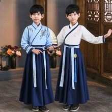 儿童汉服小男孩古装中国风超仙男童少爷服国学服表演出服装春夏季