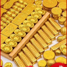 元宝金币巧克力蛋糕装饰500金条金花生金球祝寿婚庆烘焙摆件