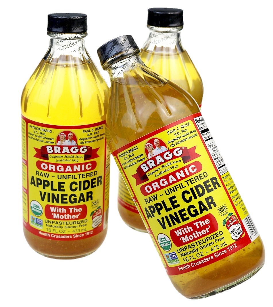 美国原装进口bragg苹果醋原浆无糖0糖0脂肪0热量沙拉调味健身饮料