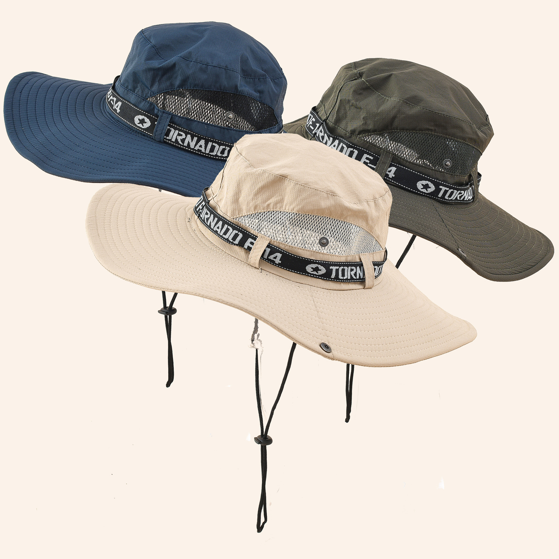 渔夫帽男夏季钓鱼防晒帽子男士网眼透气太阳帽草帽户外登山遮阳帽