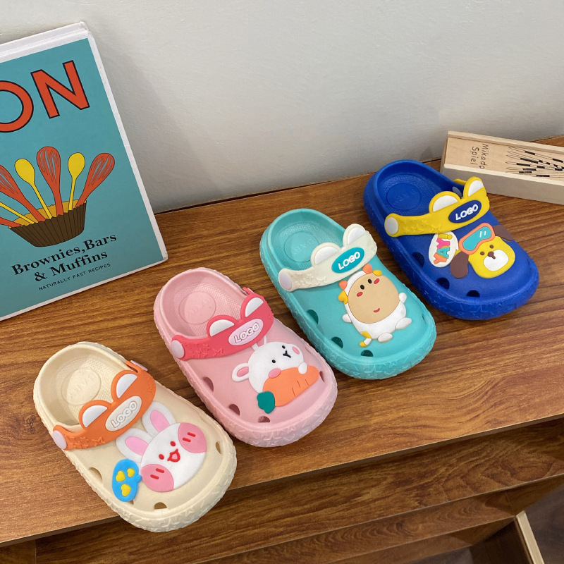 Children's Slippers Hole Shoes Girls Summer Cute Bath Non-Slip Home Kids Indoor Baby Shoes Boys