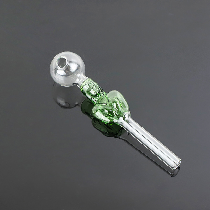 定制抽象人物造型高硼硅玻璃工艺品摆件 水烟壶配件透明玻璃吸管