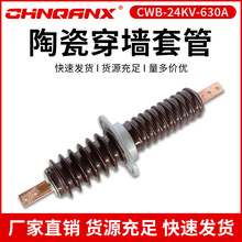 CWB CWW-20KV/200A400A630A高压穿墙套管 24KV户外陶瓷铜排预埋管