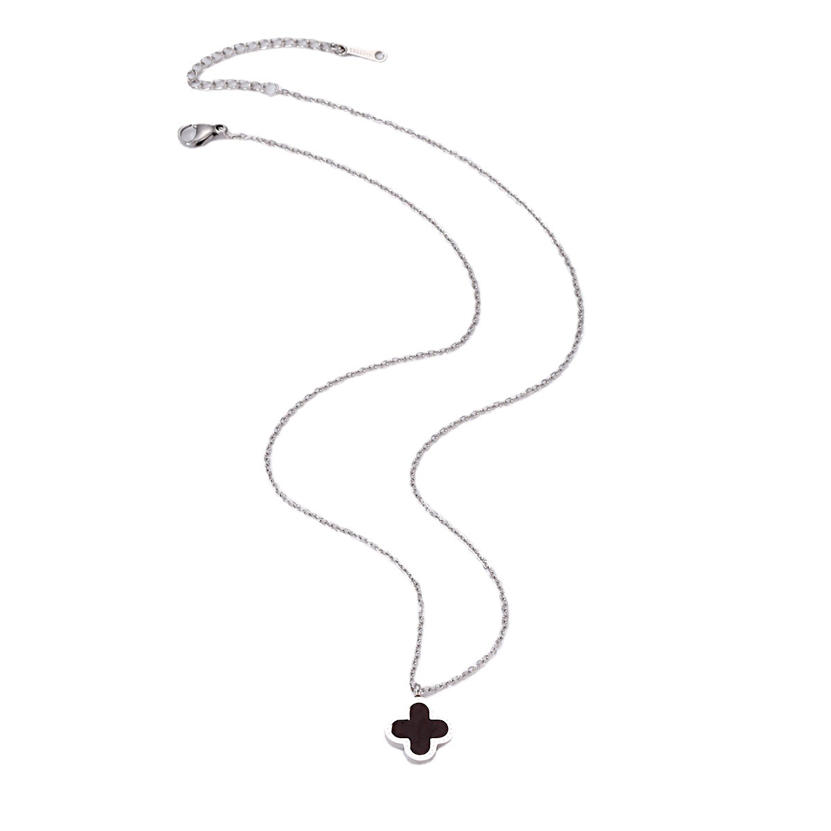 Titanium Steel Necklace for Women Ins Trendy Simple Temperament Clover Pearl Pendant Clavicle Chain Non-Fading Factory Direct Sales