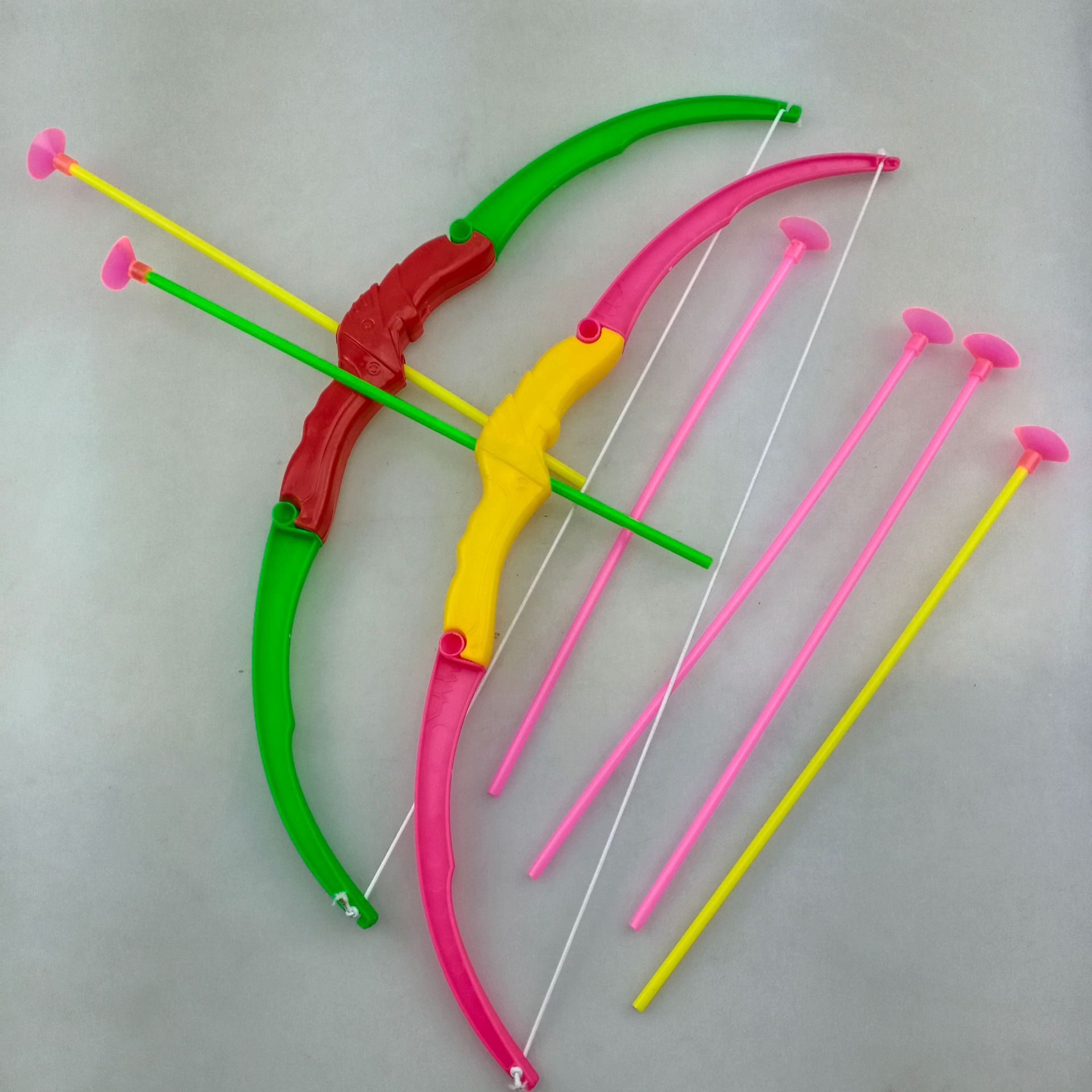 2元批发儿童玩具吸盘弓箭怀旧玩具超市货源二元弹射玩具